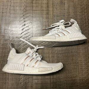 Adidas White and Tan Women's Sneakers